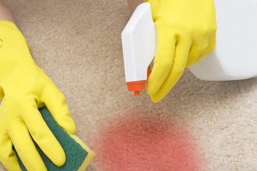 Professional carpet cleaning in a UK home setting