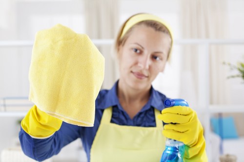 Technician completing a site risk assessment before cleaning
