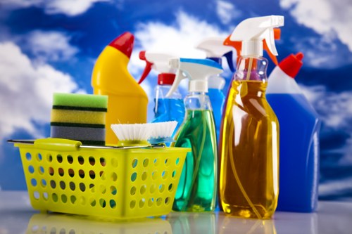 Professional carpet cleaning equipment in a business premises